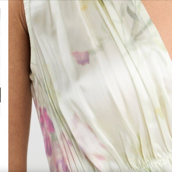 NWT Loveshackfancy Suniva Silk Floral Midi Dress - Picture 14 of 14